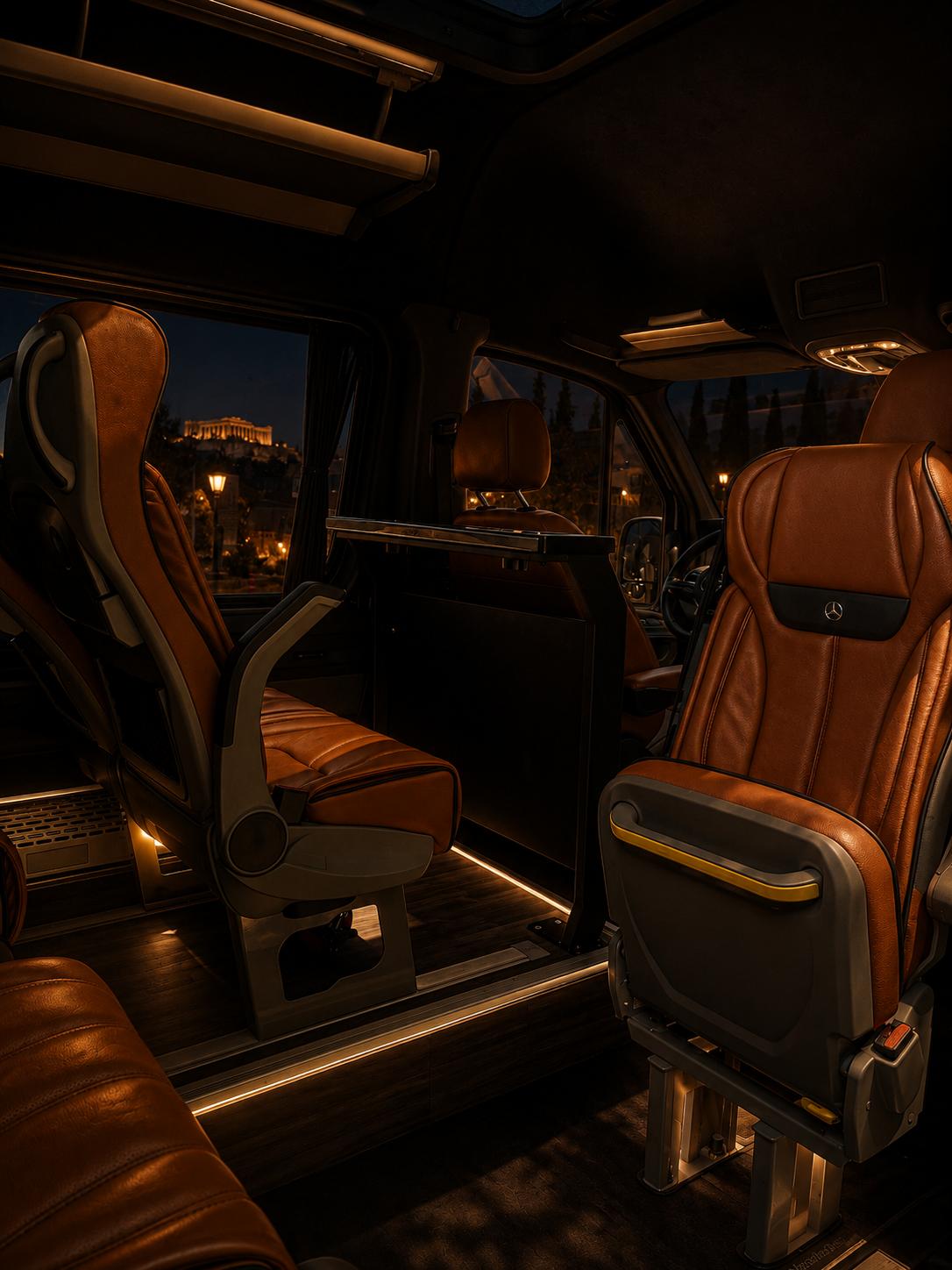 Executive cabin detail with Acropolis view - private transfer Athens